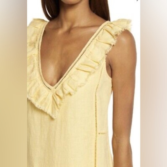 Faherty Ellis Linen Dress Ruffle - Picture 1 of 8
